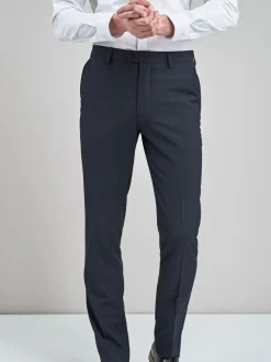 Next Regular Fit Suit Trousers Navy Blue Hot