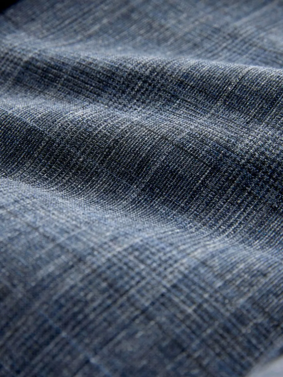 Next Regular Fit Trimmed Check Suit Jacket Navy Blue