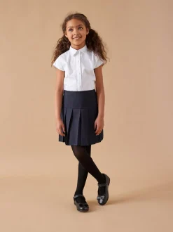Next Navy Blue Regular Waist 2 Pack Pleated School Skirts (3-16yrs) Discount