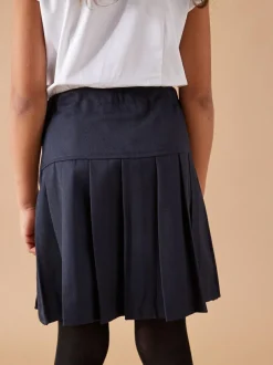 Next Navy Blue Regular Waist 2 Pack Pleated School Skirts (3-16yrs) Discount