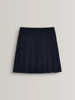 Next Navy Blue Regular Waist 2 Pack Pleated School Skirts (3-16yrs) Discount