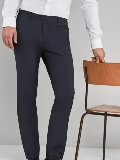Next Skinny Fit Stretch Smart Trousers Navy Blue New