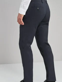 Next Skinny Fit Stretch Smart Trousers Navy Blue New