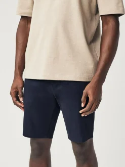 Next Skinny Fit Stretch Chinos Shorts Navy Blue Best