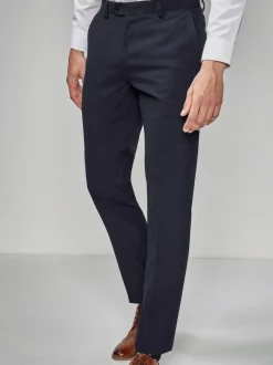 Next Skinny Fit Suit Trousers Navy Blue Clearance