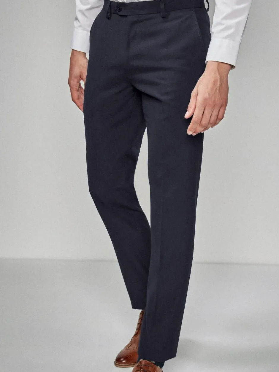 Next Skinny Fit Suit Trousers Navy Blue Clearance