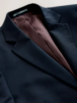 Next Skinny Fit Textured Suit Jacket Navy Blue Outlet