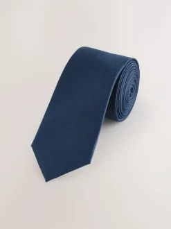 Next Skinny Textured Tie Navy Blue Discount