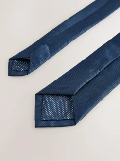 Next Skinny Textured Tie Navy Blue Discount