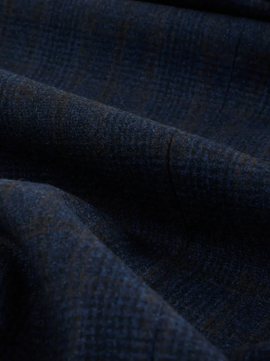 Next Navy Blue Slim Fit Signature Marzotto 100% Italian Wool Check Suit Jacket Best