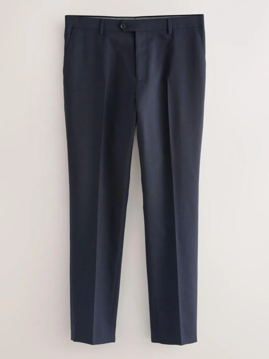 Next Slim Fit Slim Fit Signature Nova Fides 100% Italian Wool Suit Trousers Navy Blue