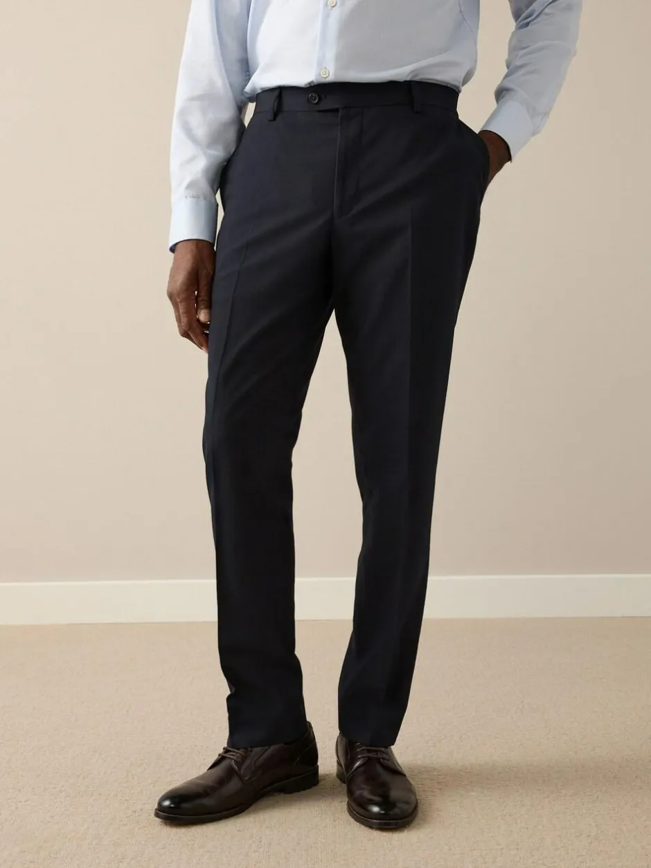 Next Slim Fit Slim Fit Signature Nova Fides 100% Italian Wool Suit Trousers Navy Blue