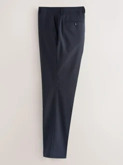 Next Slim Fit Slim Fit Signature Nova Fides 100% Italian Wool Suit Trousers Navy Blue