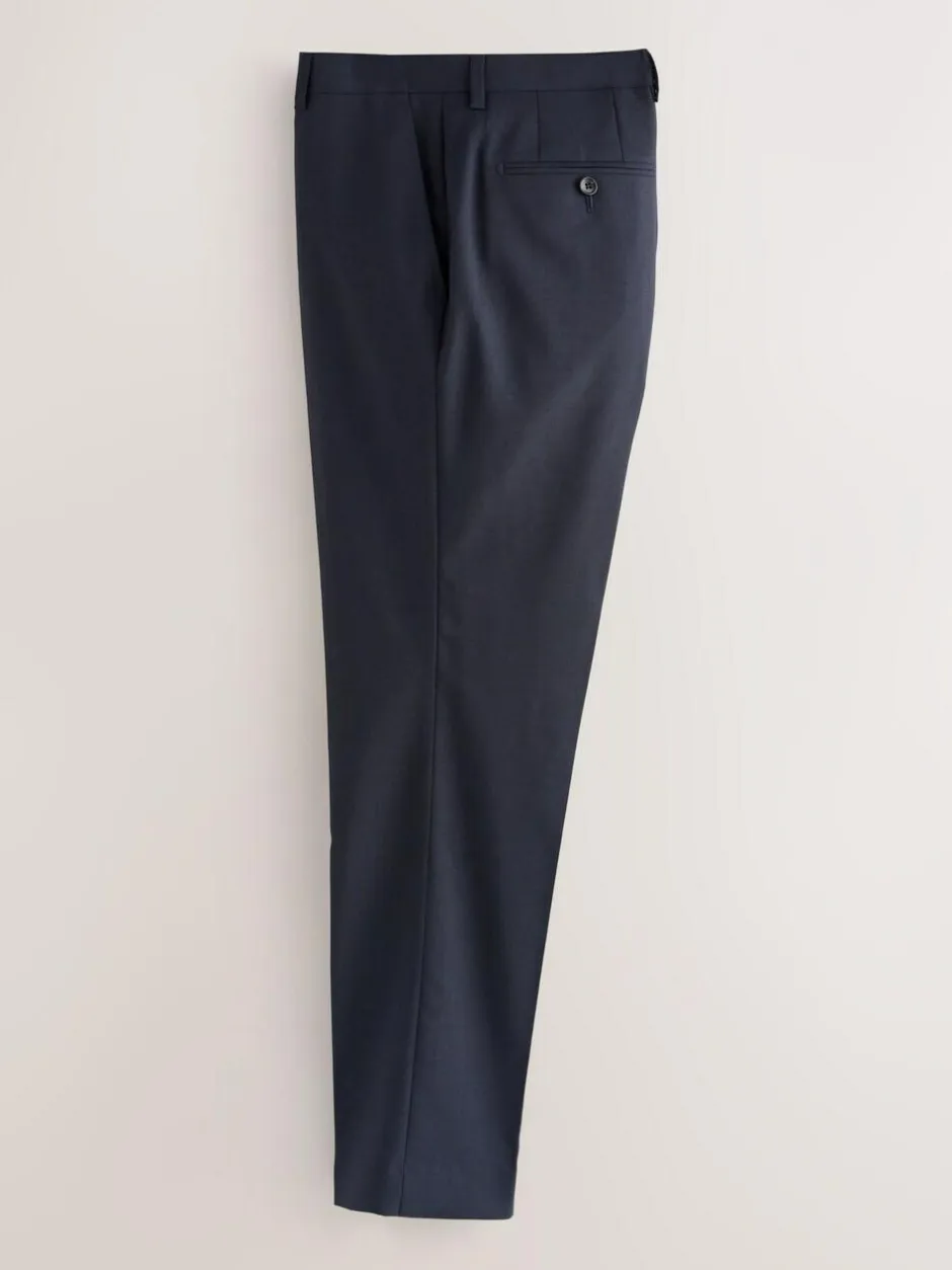 Next Slim Fit Slim Fit Signature Nova Fides 100% Italian Wool Suit Trousers Navy Blue