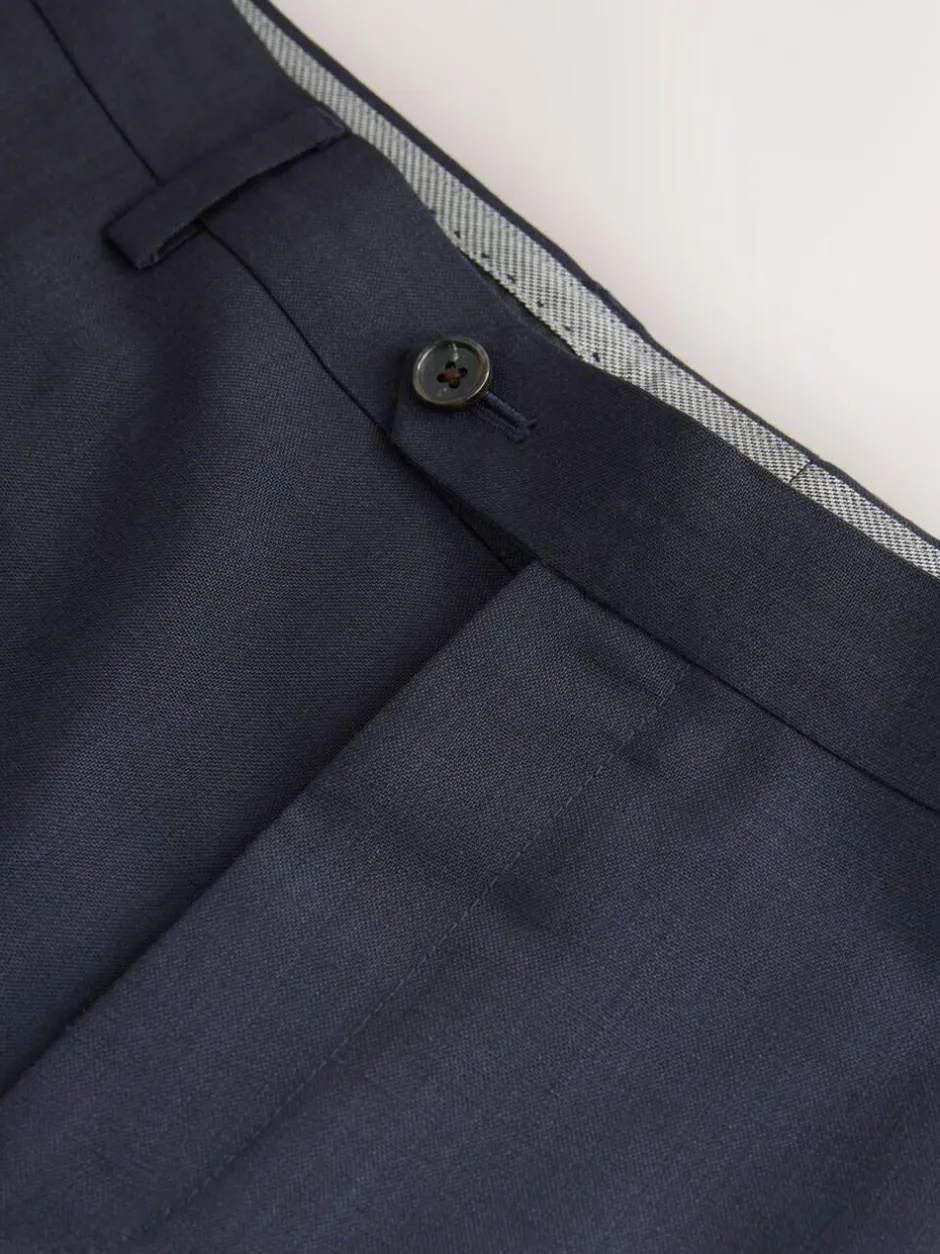 Next Slim Fit Slim Fit Signature Nova Fides 100% Italian Wool Suit Trousers Navy Blue
