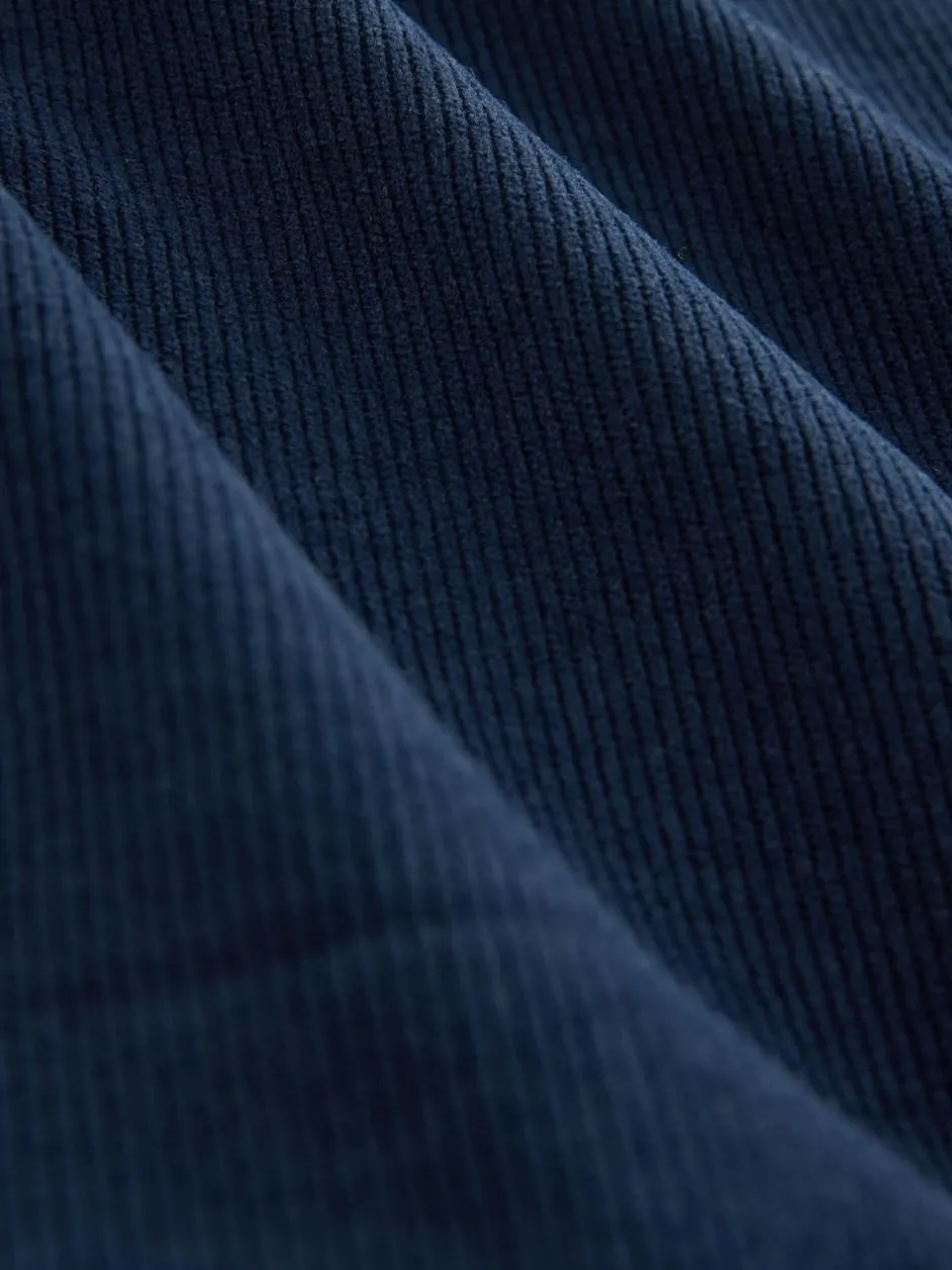 Next Soft Rib Texture Quarter Zip Neck Fleece Navy Blue Best