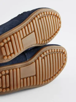 Next Standard Fit (F) Suede Slip-Ons Loafer Shoes Navy Blue Best