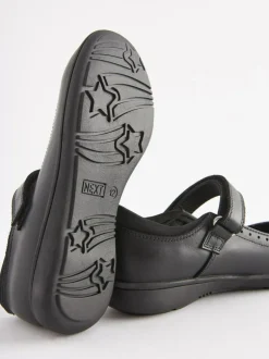 Next Standard Fit (F) School Leather Brogue Detail Mary Jane Shoes Navy Blue Best