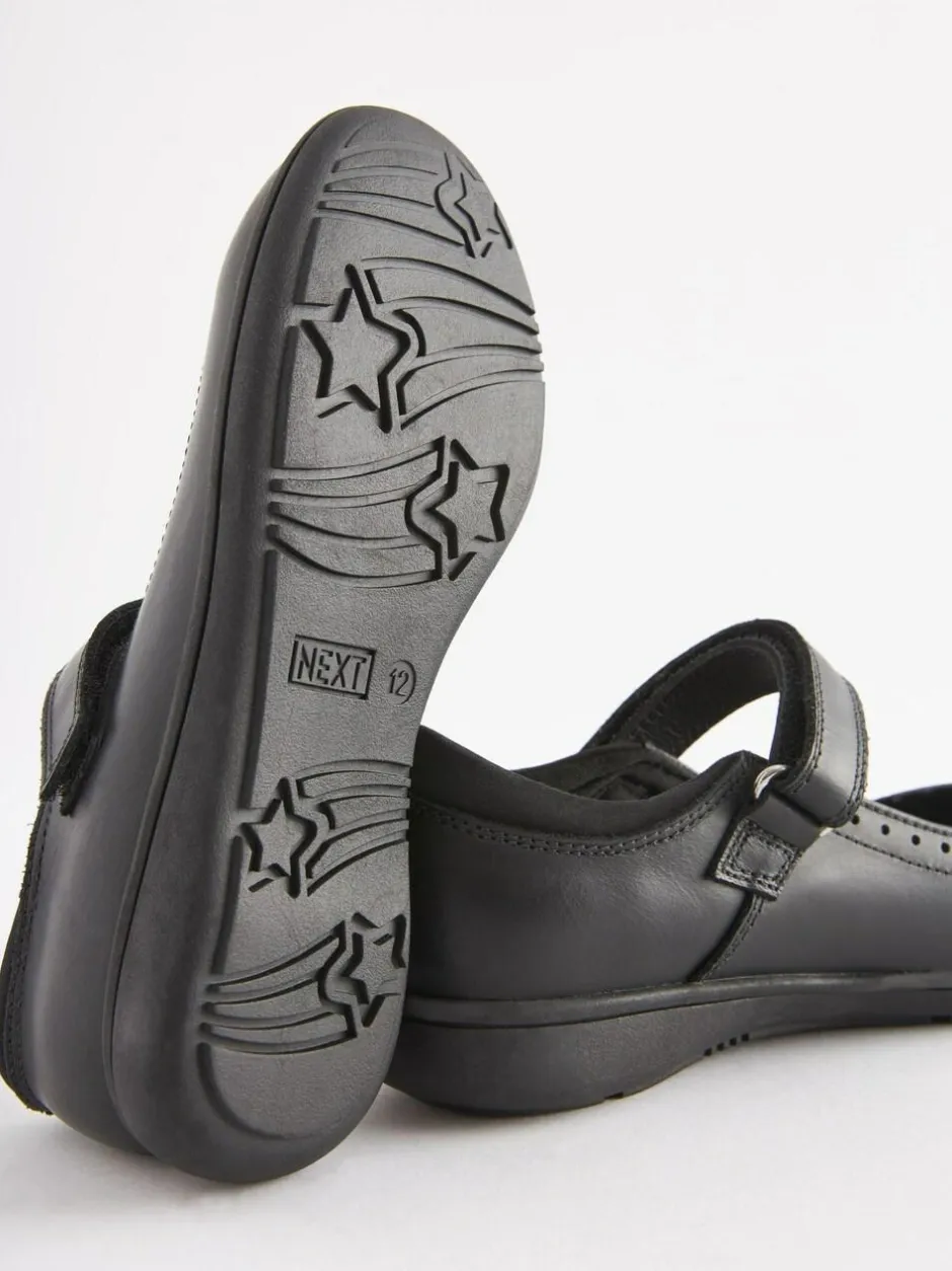 Next Standard Fit (F) School Leather Brogue Detail Mary Jane Shoes Navy Blue Best