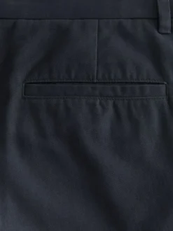 Next Navy Blue Straight Fit Stretch Chinos Trousers Discount
