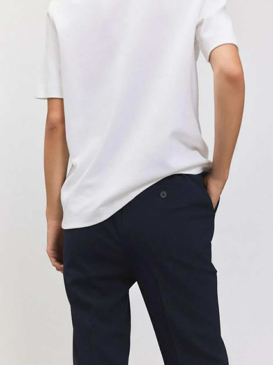 Next Tailored Bootcut Trousers With Wool Navy Blue Discount
