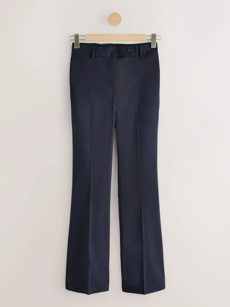 Next Tailored Bootcut Trousers With Wool Navy Blue Discount