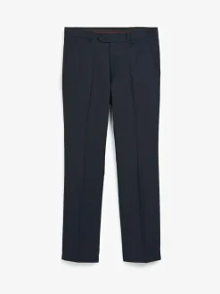 Next Tailored Fit Stretch Smart Trousers Navy Blue Sale