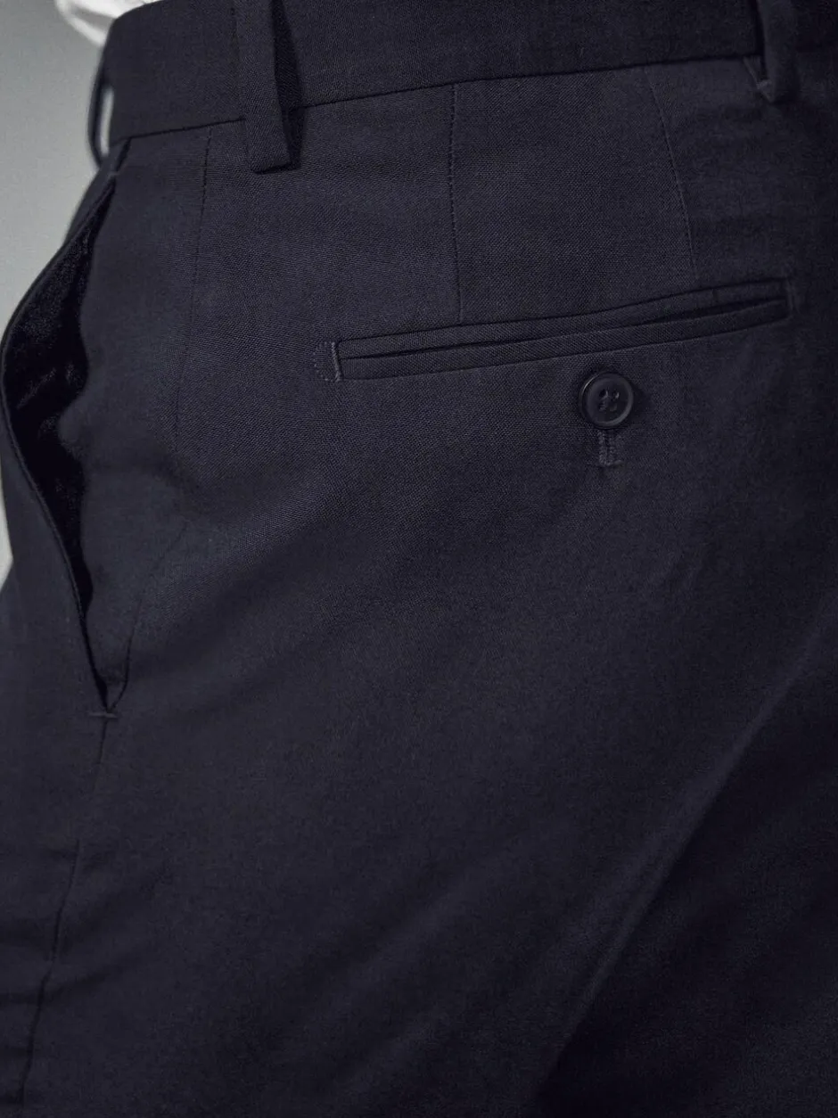 Next Tailored Fit Suit Trousers Navy Blue Outlet