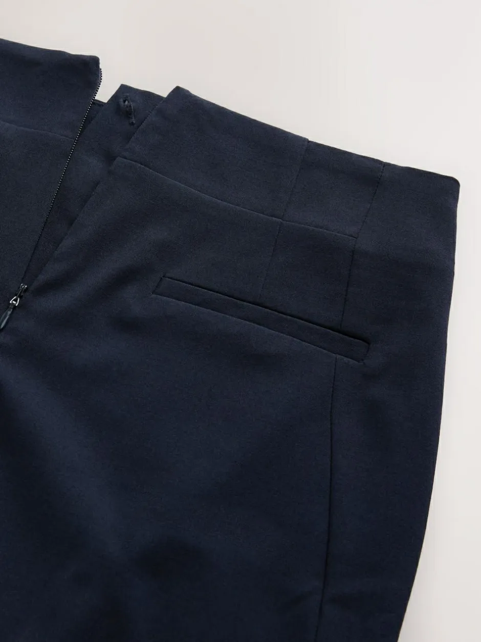 Next Tailored Pencil Skirt With Wool Navy Blue Sale