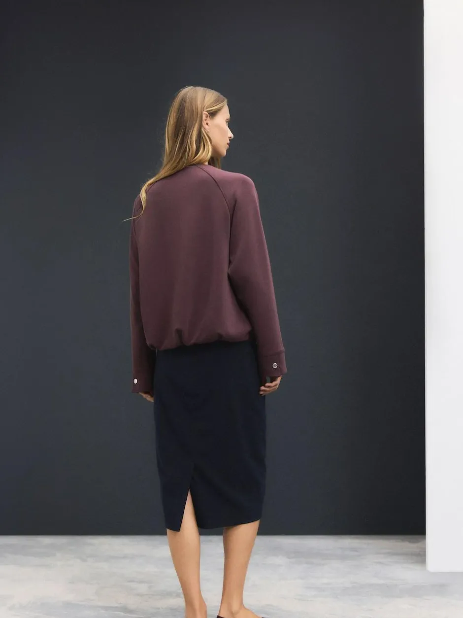 Next Tailored Pencil Skirt With Wool Navy Blue Sale