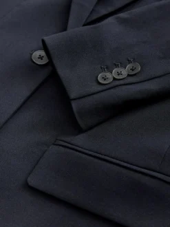 Next Tailored Single Breasted Blazer With Wool Navy Blue Discount