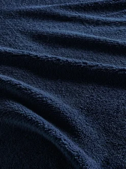 Next Navy Blue Teddy Fleece Duvet Cover and Pillowcase Set Hot