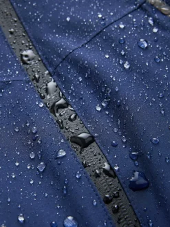 Next Navy Blue Waterproof Fleece Lined Hooded Jacket (3-16yrs) New