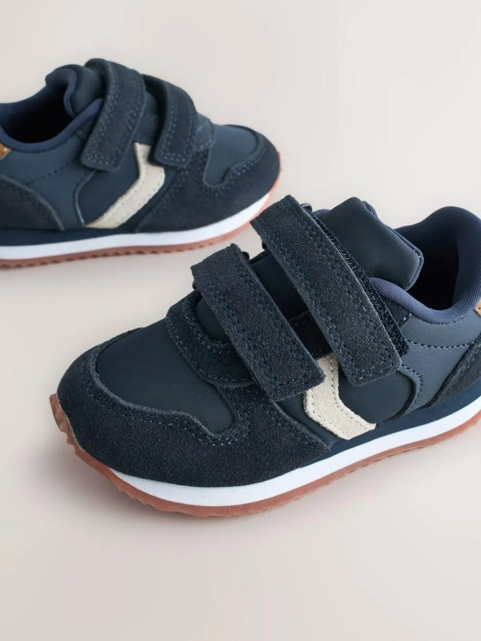 Next Navy Blue Wide Fit (G) Two Strap Touch Fastening Trainers Online