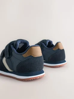 Next Navy Blue Wide Fit (G) Two Strap Touch Fastening Trainers Online
