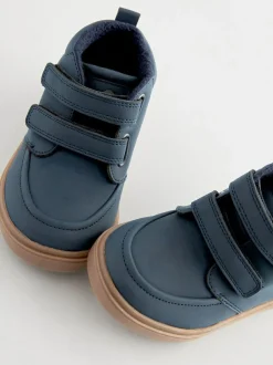 Next Wide Fit (G) Warm Lined Touch Fastening Boots Navy Blue Best