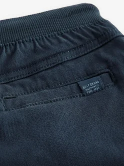 Next Wide Fit Rib Waist Pull-On Trousers (3-16yrs) Navy Blue Sale
