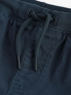 Next Wide Fit Rib Waist Pull-On Trousers (3-16yrs) Navy Blue Sale
