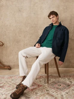 Next Wool Look Fleece Shacket Navy Blue Best