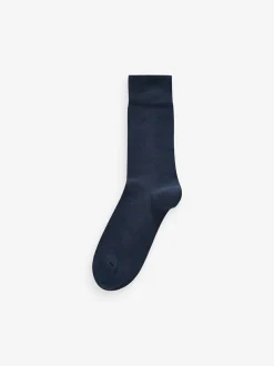 Next 12 Pack Mens Cotton Rich Socks Navy Blue/Grey Pattern Online
