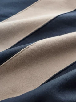 Next Quarter Zip Colour Blocking Sweatshirt Navy Blue/Neutral Online