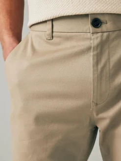 Next Slim Fit Stretch Chino Trousers 2 Pack Navy Blue/Stone Sale