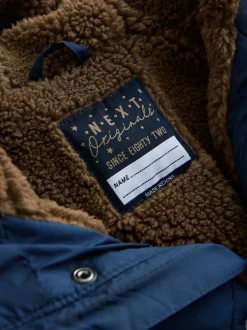 Next Borg Lined Quilted Coat (3mths-7yrs) Navy Best