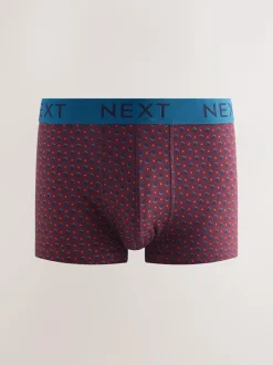 Next Navy/ Burgundy Red Spot Stripe 8 pack Hipster Boxers 5 Pack Sale