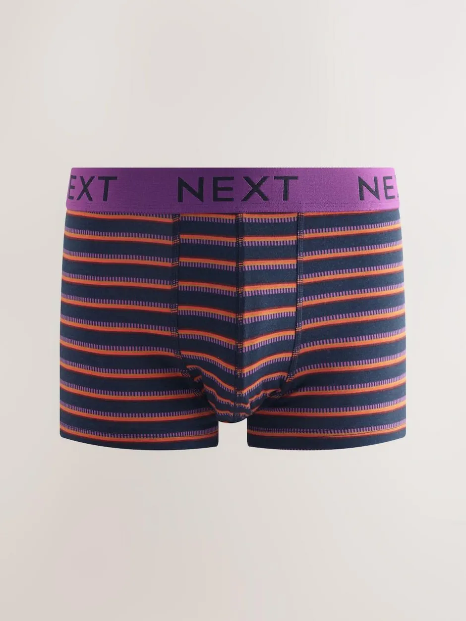 Next Navy/ Burgundy Red Spot Stripe 8 pack Hipster Boxers 5 Pack Sale