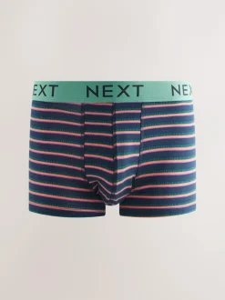 Next Navy/ Burgundy Red Spot Stripe 8 pack Hipster Boxers 5 Pack Sale