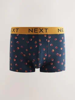 Next Navy/ Burgundy Red Spot Stripe 8 pack Hipster Boxers 5 Pack Sale
