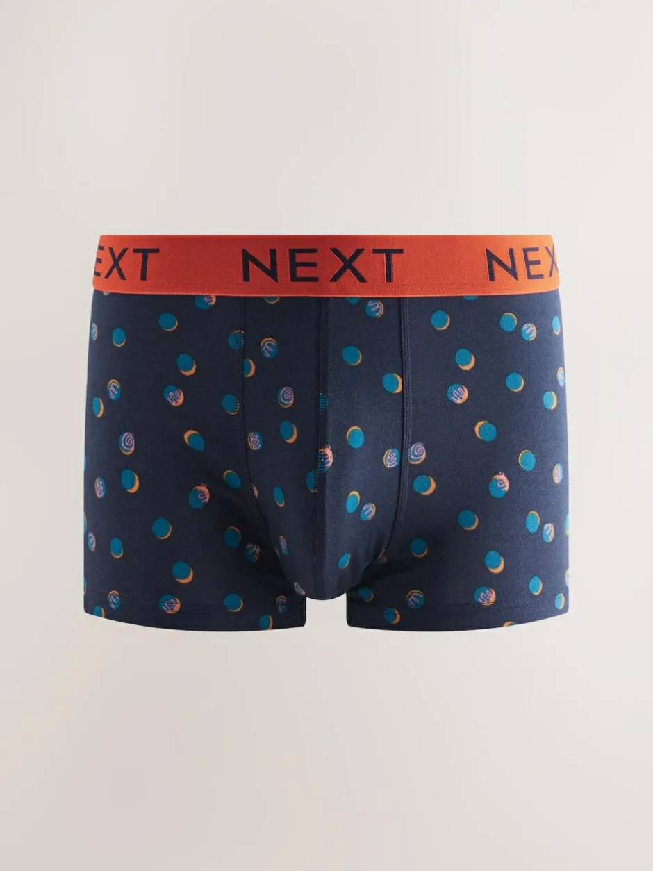 Next Navy/ Burgundy Red Spot Stripe 8 pack Hipster Boxers 5 Pack Sale