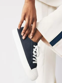 Next Canvas Baseball Trainers Navy Hot