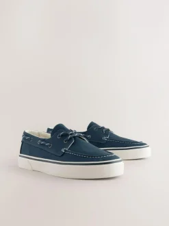 Next Navy Canvas Boat Shoes Clearance